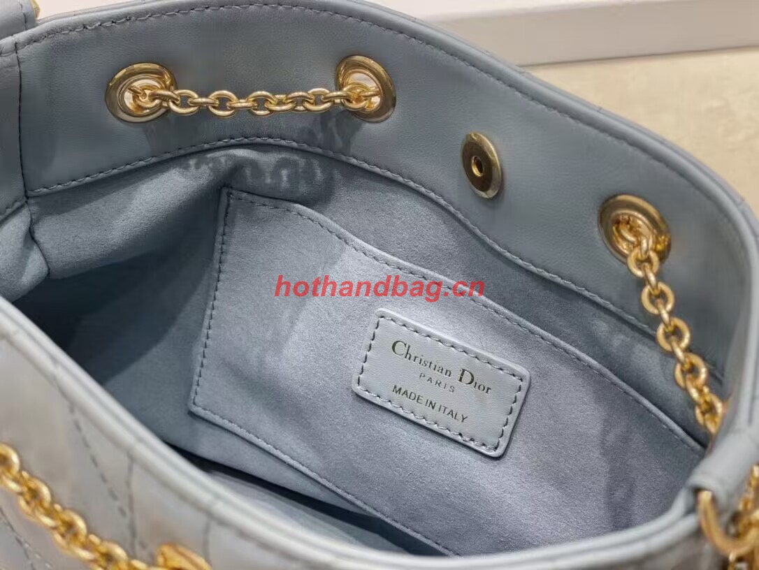 MEDIUM DIOR AMMI BAG Sand Blue Supple Macrocannage Lambskin M22566F MEDIUM DIOR AMMI BAG Sand Blue Supple Macrocannage Lambskin M22566F