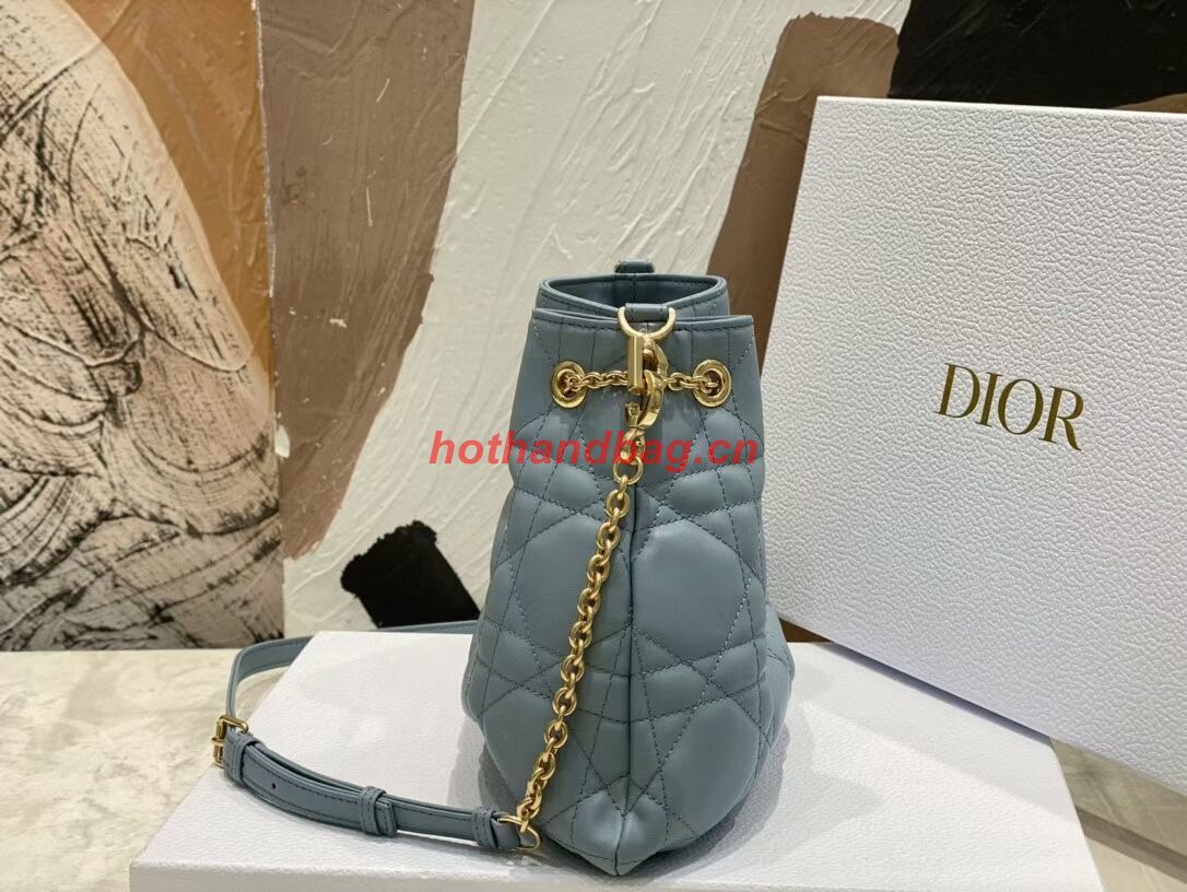 MEDIUM DIOR AMMI BAG Sand Blue Supple Macrocannage Lambskin M22566F MEDIUM DIOR AMMI BAG Sand Blue Supple Macrocannage Lambskin M22566F