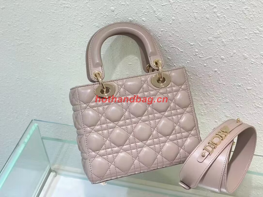 SMALL LADY DIOR MY ABCDIOR BAG Cannage Lambskin M0538ONG Powder Pink SMALL LADY DIOR MY ABCDIOR BAG Cannage Lambskin M0538ONG Powder Pink