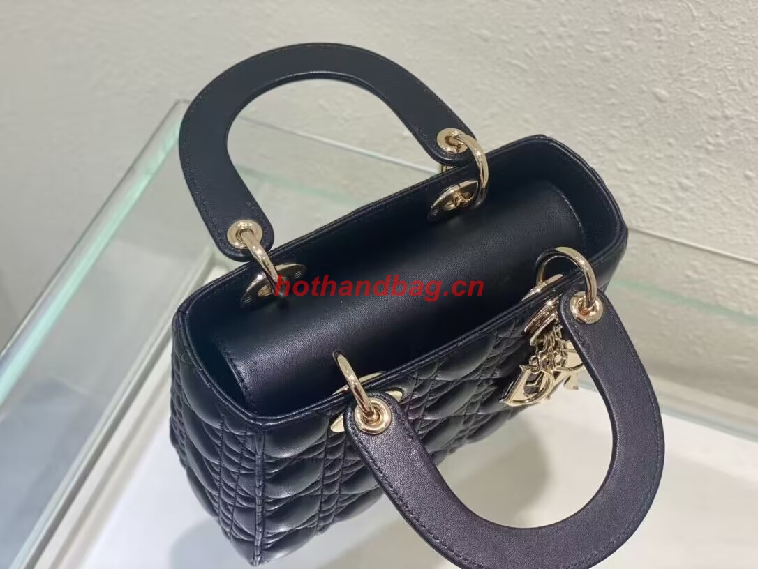 SMALL LADY DIOR MY ABCDIOR BAG Cannage Lambskin M0538ONG black SMALL LADY DIOR MY ABCDIOR BAG Cannage Lambskin M0538ONG black
