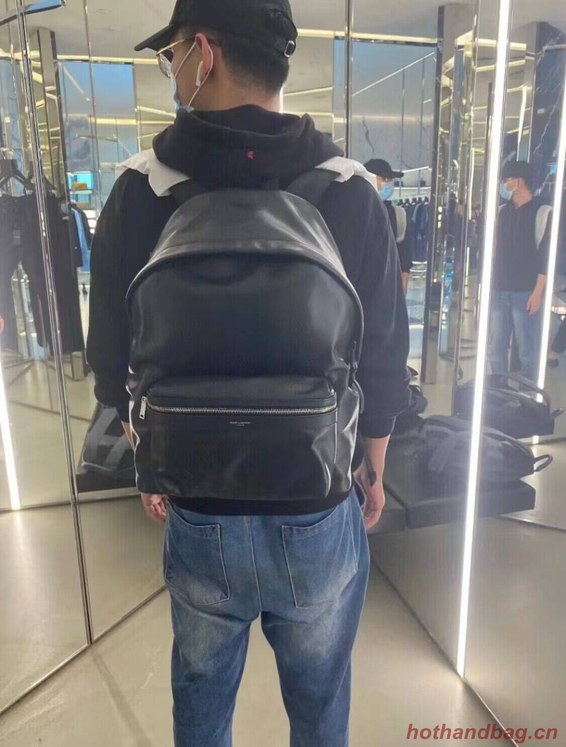 SAINT LAURENT LEATHER small knapsack Y886654 black SAINT LAURENT LEATHER small knapsack Y886654 black