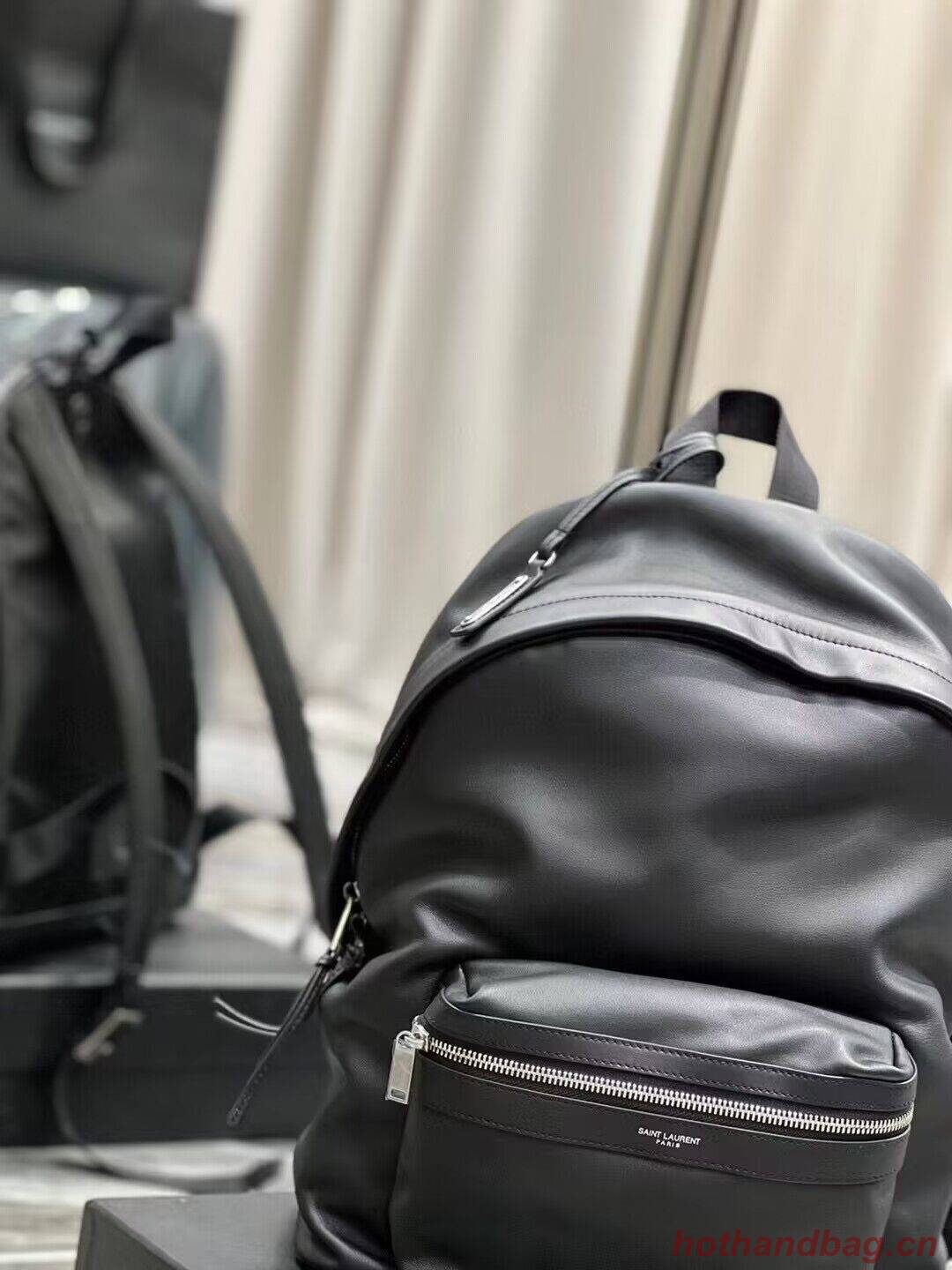 SAINT LAURENT LEATHER small knapsack Y886654 black SAINT LAURENT LEATHER small knapsack Y886654 black