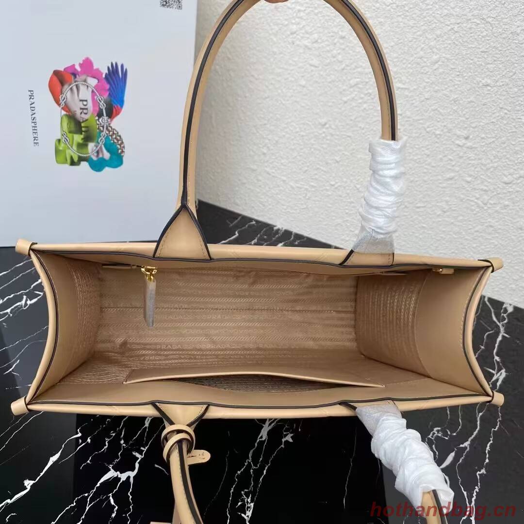 Medium leather Prada Symbole bag with topstitching 1BA378 Sand Beige Medium leather Prada Symbole bag with topstitching 1BA378 Sand Beige