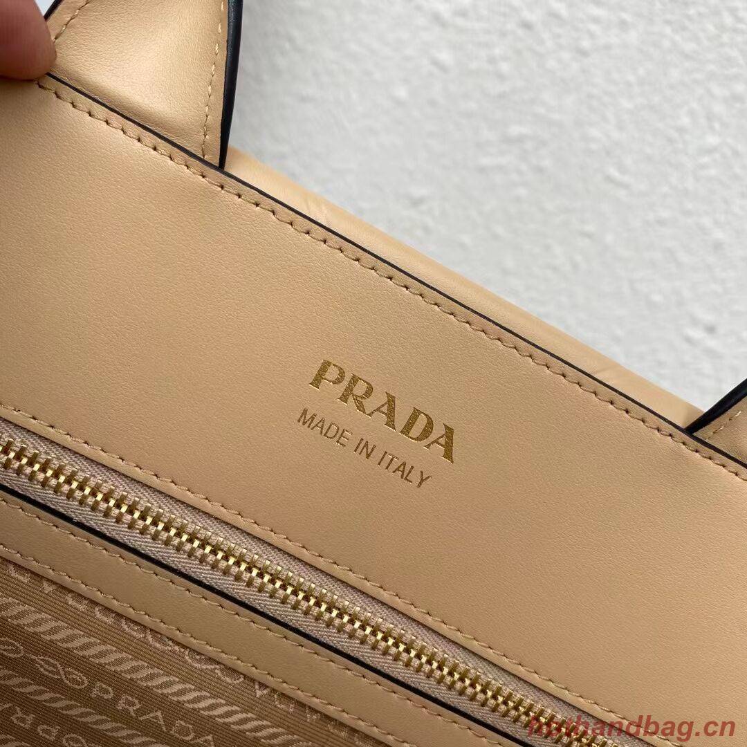 Medium leather Prada Symbole bag with topstitching 1BA378 Sand Beige Medium leather Prada Symbole bag with topstitching 1BA378 Sand Beige