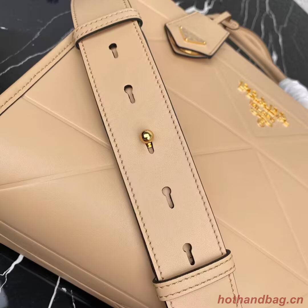 Small leather Prada Symbole bag with topstitching 1HH039 Sand Beige Small leather Prada Symbole bag with topstitching 1HH039 Sand Beige