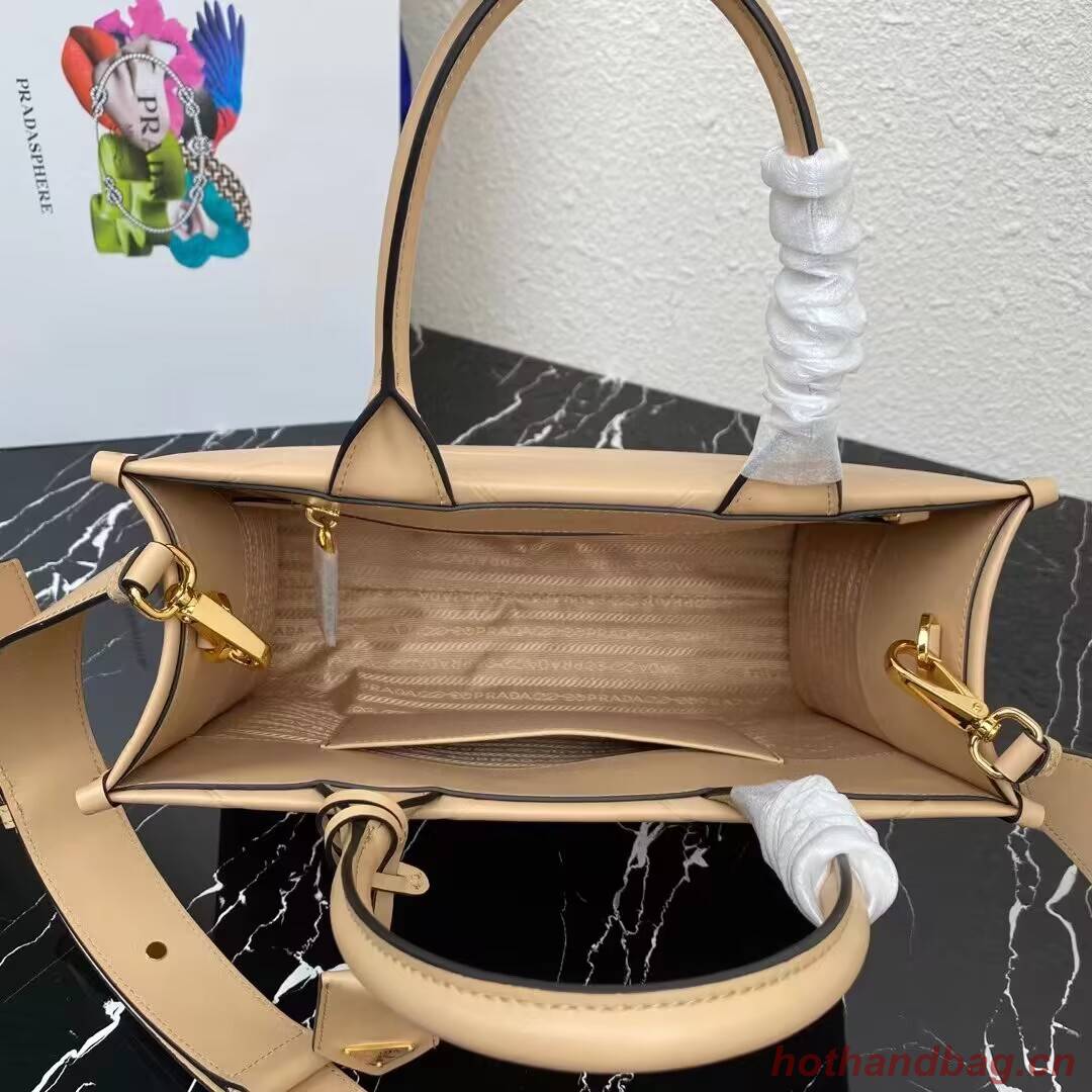 Small leather Prada Symbole bag with topstitching 1HH039 Sand Beige Small leather Prada Symbole bag with topstitching 1HH039 Sand Beige