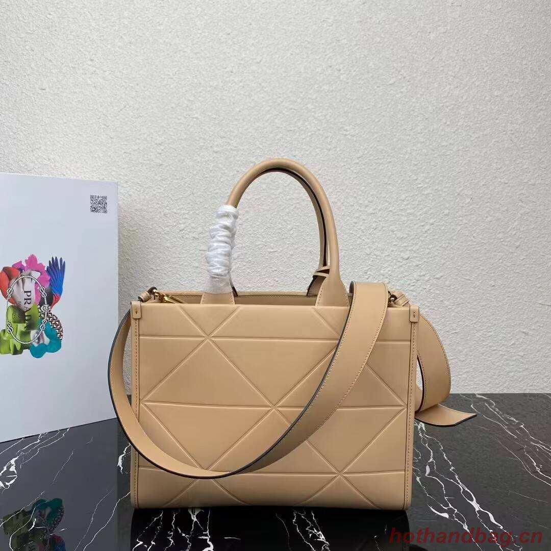 Small leather Prada Symbole bag with topstitching 1HH039 Sand Beige Small leather Prada Symbole bag with topstitching 1HH039 Sand Beige