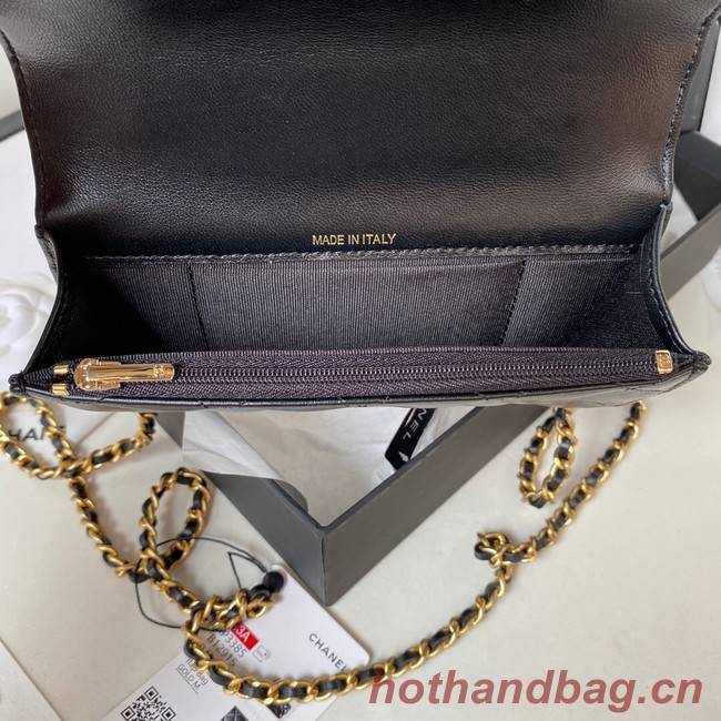 Chanel MINI FLAP BAG WITH TOP HANDLE AP3385 black