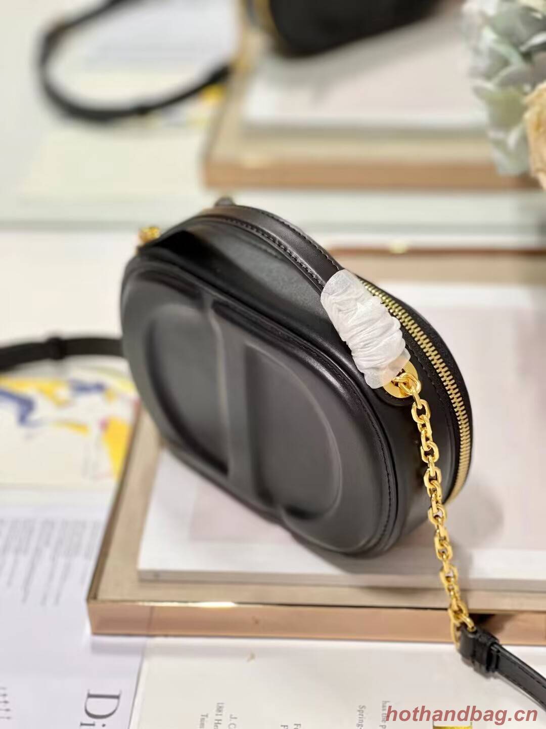 DIOR SIGNATURE OVAL CAMERA BAG Calfskin with Embossed CD Signature S2201UMFV black DIOR SIGNATURE OVAL CAMERA BAG Calfskin with Embossed CD Signature S2201UMFV black