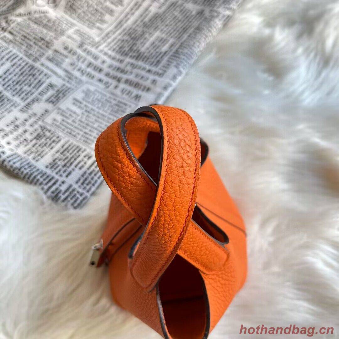 Hermes Mini Picotin 14 Lock Bags Original Togo Leather PL5302 Orange Hermes Mini Picotin 14 Lock Bags Original Togo Leather PL5302 Orange
