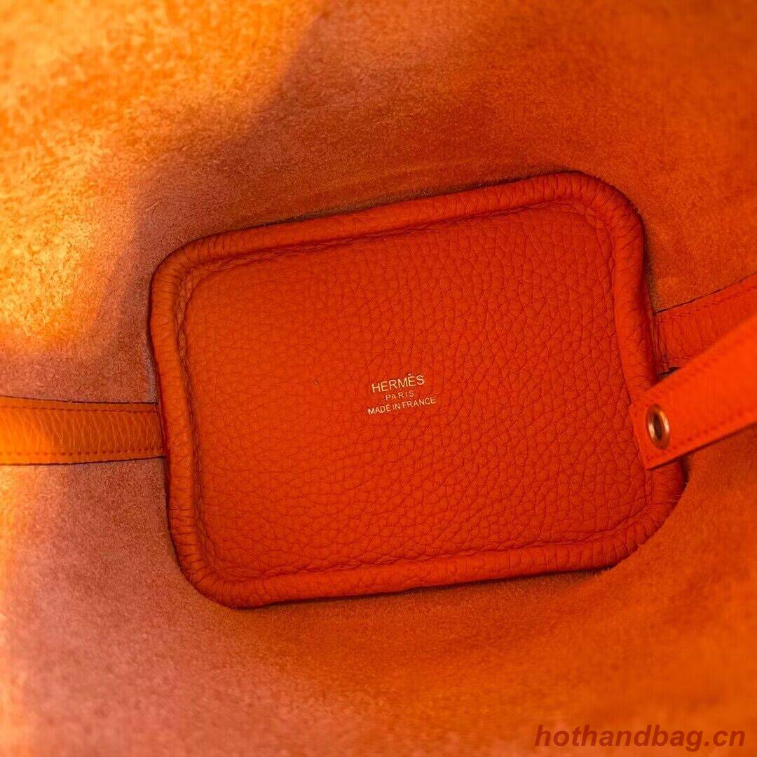 Hermes Mini Picotin 14 Lock Bags Original Togo Leather PL5302 Orange Hermes Mini Picotin 14 Lock Bags Original Togo Leather PL5302 Orange