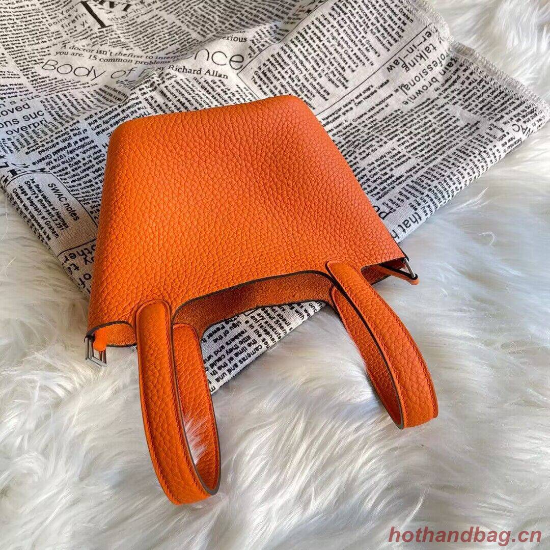 Hermes Mini Picotin 14 Lock Bags Original Togo Leather PL5302 Orange Hermes Mini Picotin 14 Lock Bags Original Togo Leather PL5302 Orange