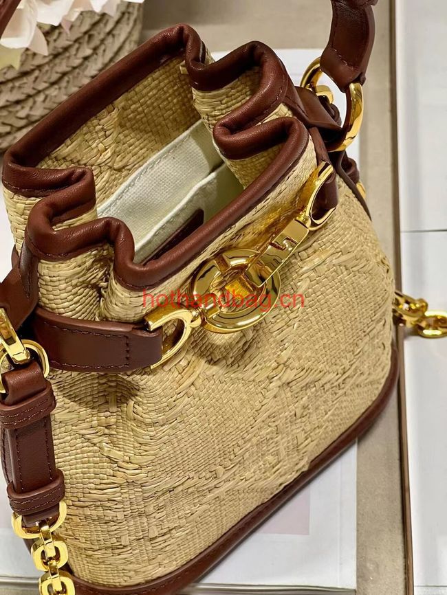 SMALL CEST DIOR BAG Natural Cannage Raffia M2272UB SMALL CEST DIOR BAG Natural Cannage Raffia M2272UB