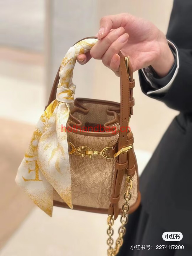SMALL CEST DIOR BAG Natural Cannage Raffia M2272UB SMALL CEST DIOR BAG Natural Cannage Raffia M2272UB