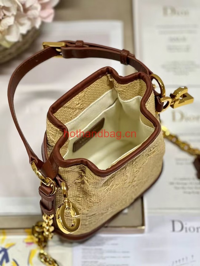 SMALL CEST DIOR BAG Natural Cannage Raffia M2272UB SMALL CEST DIOR BAG Natural Cannage Raffia M2272UB