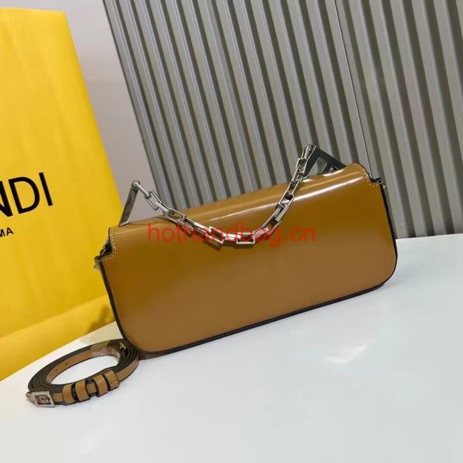 Fendi small smooth leather bag F1090 brown Fendi small smooth leather bag F1090 brown