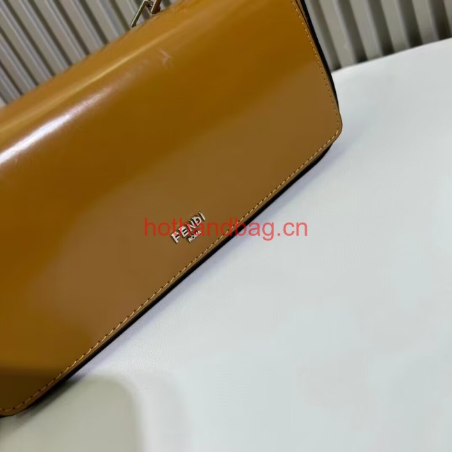 Fendi small smooth leather bag F1090 brown Fendi small smooth leather bag F1090 brown