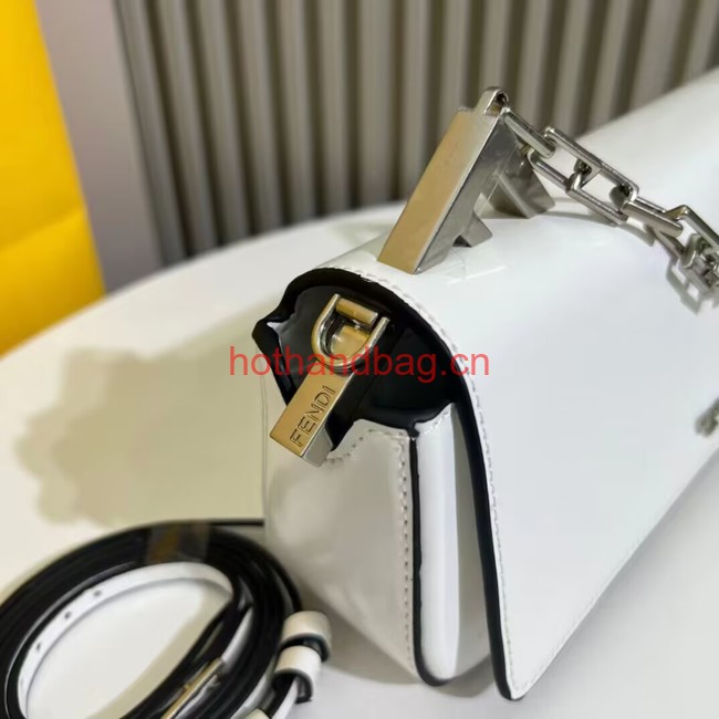 Fendi small smooth leather bag F1090 white Fendi small smooth leather bag F1090 white