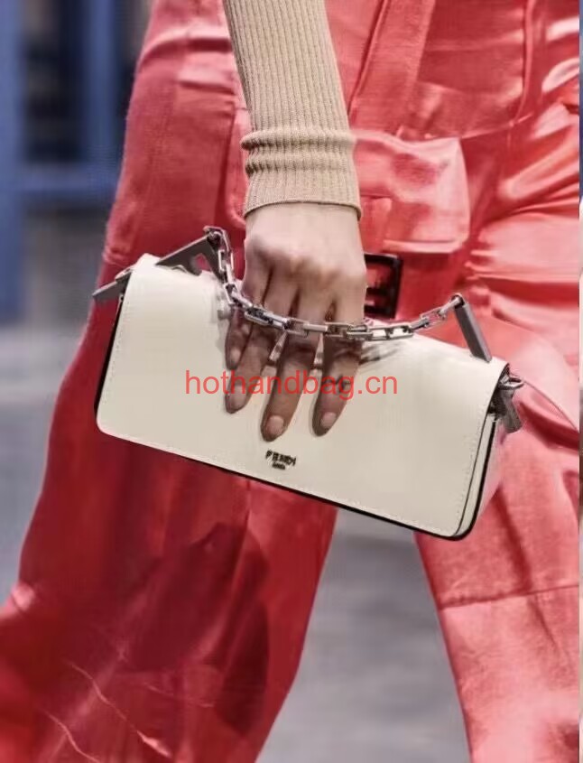 Fendi small smooth leather bag F1090 white Fendi small smooth leather bag F1090 white