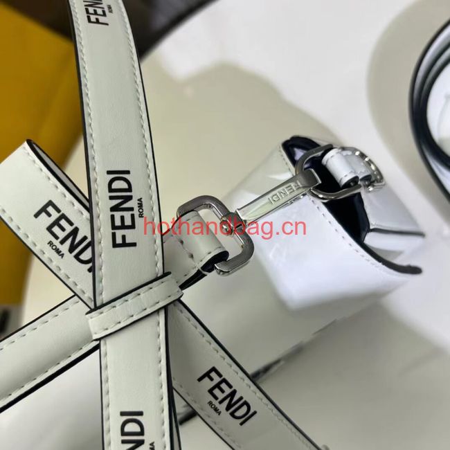 Fendi small smooth leather bag F1996 white Fendi small smooth leather bag F1996 white