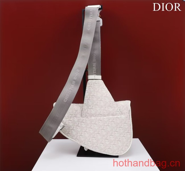 Dior Essentials SADDLE BAG Oblique Jacquard 1ADPO093 white Dior Essentials SADDLE BAG Oblique Jacquard 1ADPO093 white