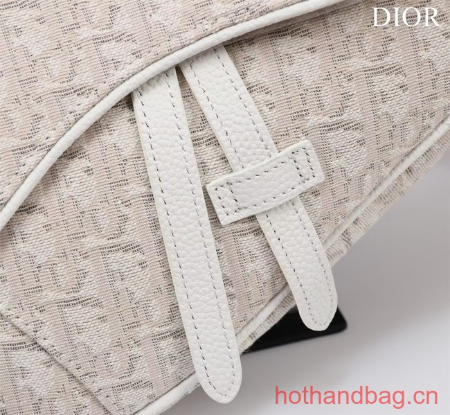 Dior Essentials SADDLE BAG Oblique Jacquard 1ADPO093 white Dior Essentials SADDLE BAG Oblique Jacquard 1ADPO093 white