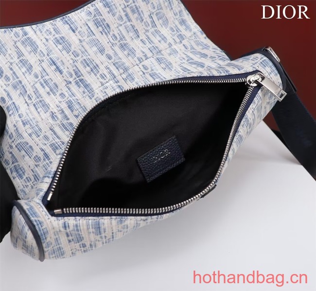 Dior Essentials SADDLE BAG Oblique Jacquard 1ADPO093 light blue Dior Essentials SADDLE BAG Oblique Jacquard 1ADPO093 light blue