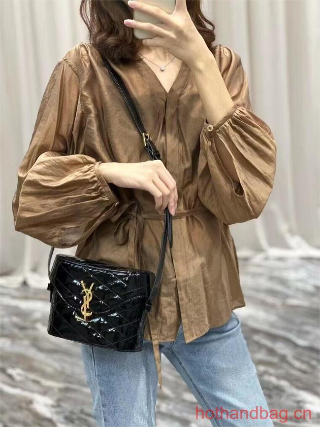 SAINT LAUREN JUNE BOX BAG IN PATENT LEATHER E910080 black SAINT LAUREN JUNE BOX BAG IN PATENT LEATHER E910080 black