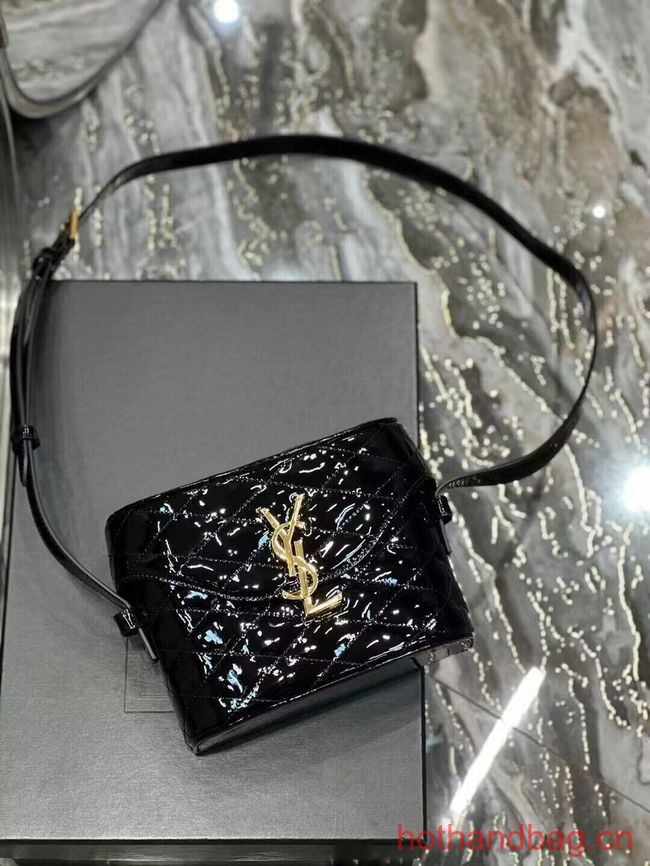 SAINT LAUREN JUNE BOX BAG IN PATENT LEATHER E910080 black SAINT LAUREN JUNE BOX BAG IN PATENT LEATHER E910080 black
