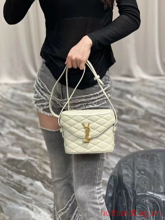 SAINT LAUREN JUNE BOX BAG IN QUILTED LAMBSKIN 710080 white SAINT LAUREN JUNE BOX BAG IN QUILTED LAMBSKIN 710080 white