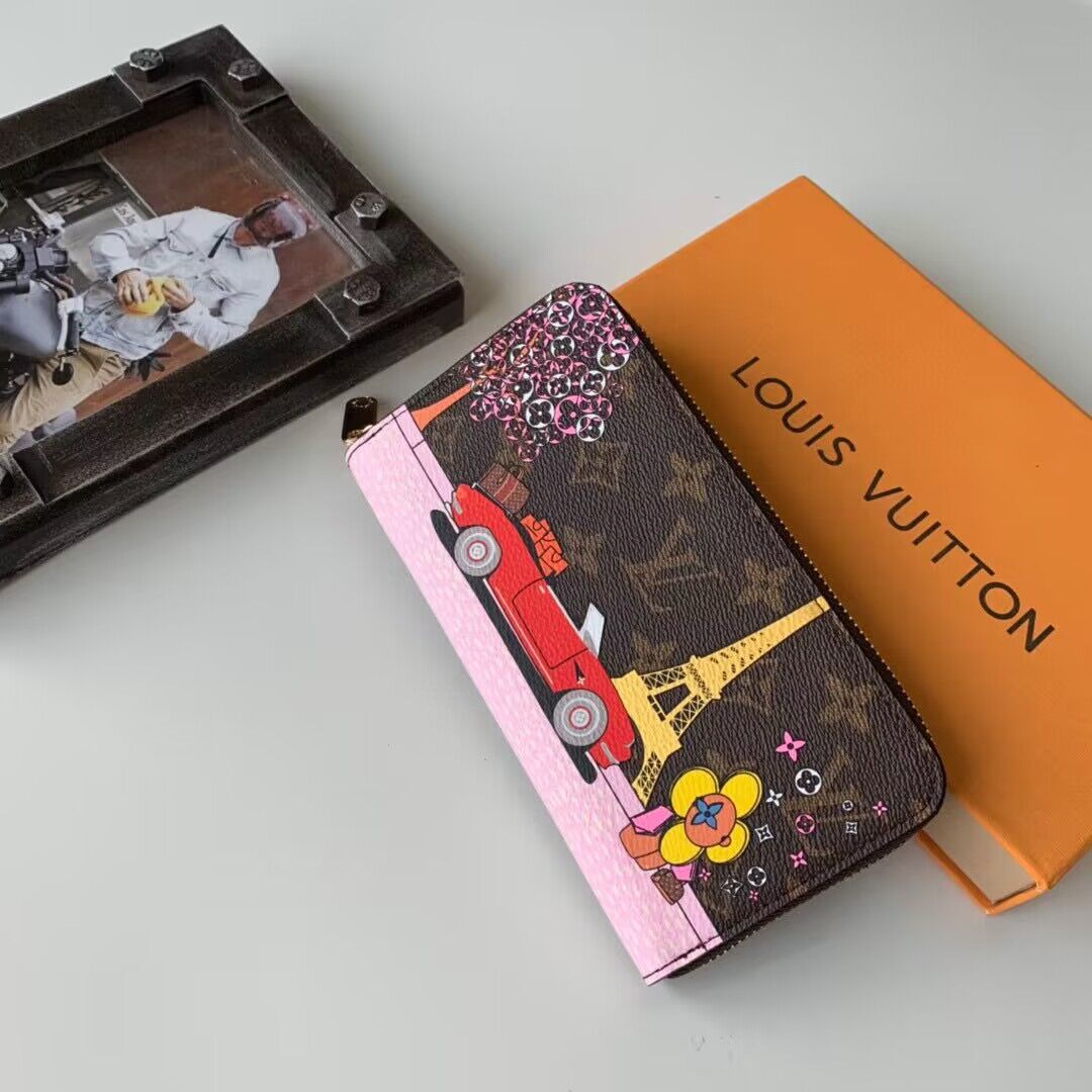 Louis Vuitton Monogram Canvas Zippy Color Pring Wallet M60017 Louis Vuitton Monogram Canvas Zippy Color Pring Wallet M60017