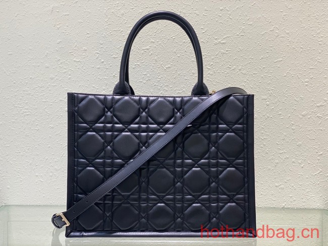 MEDIUM DIOR BOOK TOTE Black Calfskin M1296ZG