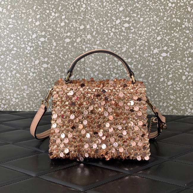 VALENTINO Vsling mini imitation crystal bag 0064 pink