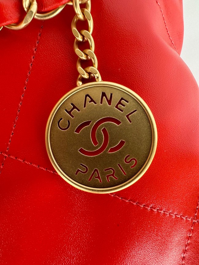 CHANEL 22 MINI HANDBAG AS3260 Dark Orange & Red