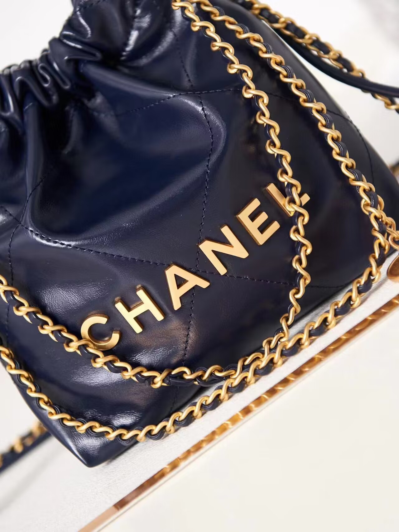CHANEL 22 MINI HANDBAG AS3980 Navy CHANEL 22 MINI HANDBAG AS3980 Navy