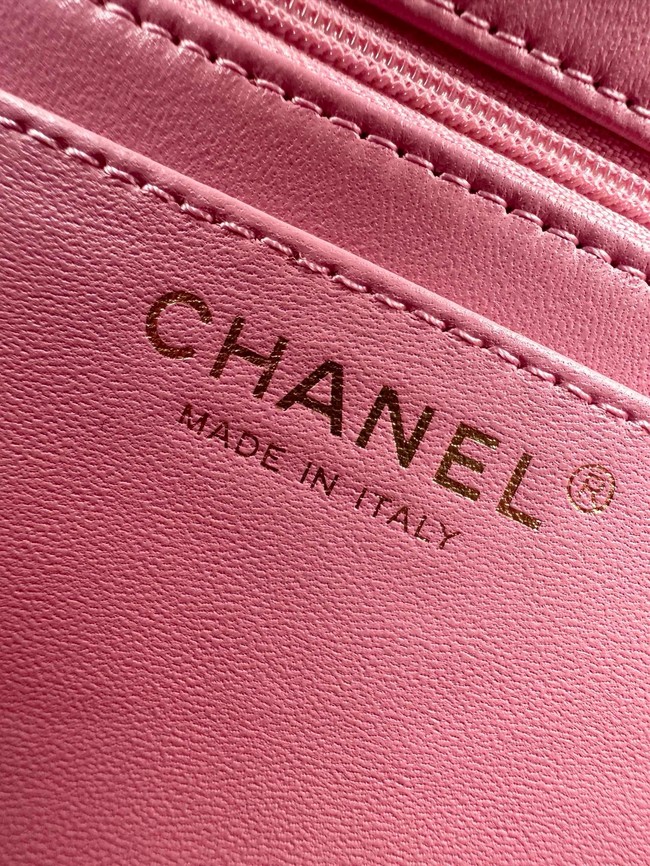 Chanel FLAP BAG WITH TOP HANDLE AS5166 pink