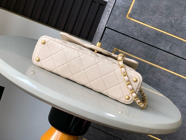 Chanel SMALL FLAP BAG WITH TOP HANDLE AS5355 Cream