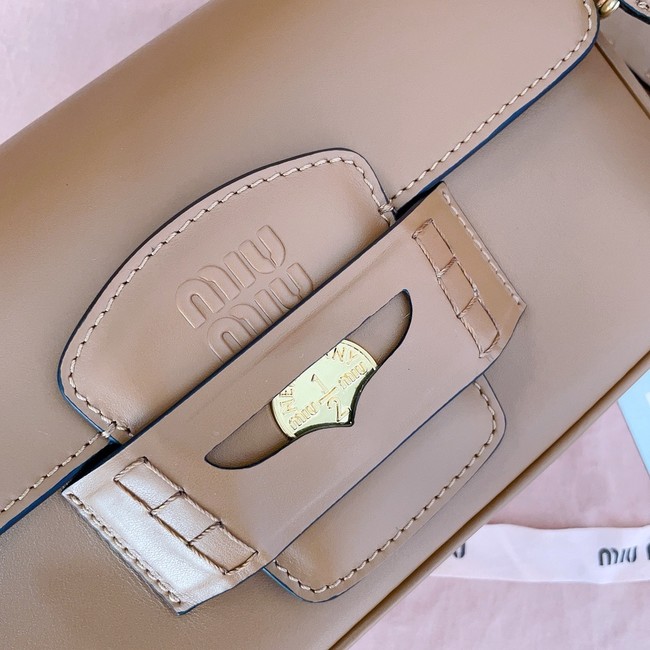 MIU MIU Leather Shoulder Bags 5BD270 Camel