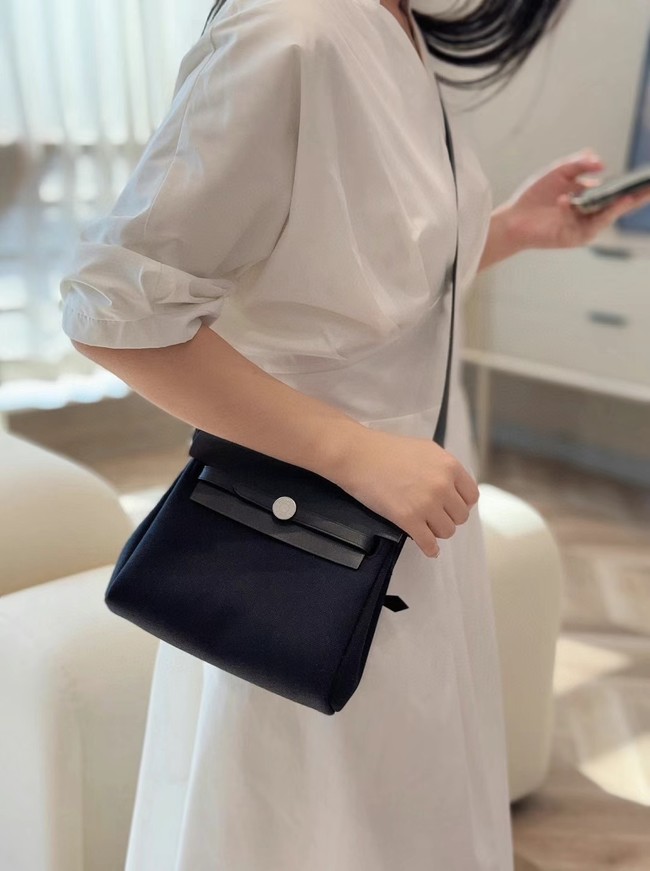 Hermes mini Herbag 20CM Original Canvas Leather & Calfskin 48888-4