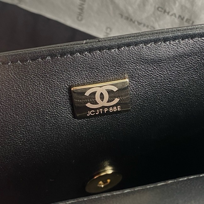 Chanel SMALL FLAP BAG WITH TOP HANDLE AS5111 black