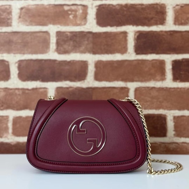 GUCCI BLONDIE SMALL SHOULDER BAG 815711 Rosso Ancora red