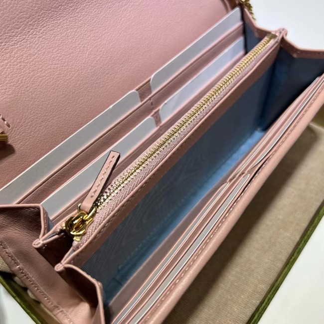 GUCCI BLONDIE WALLET ON CHAIN 725215 Camel