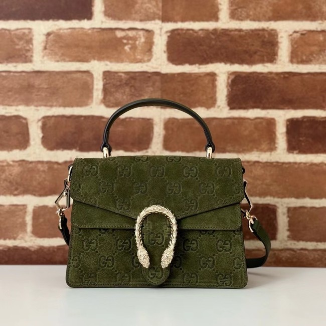 GUCCI DIONYSUS MINI TOP HANDLE BAG 813400 Dark green