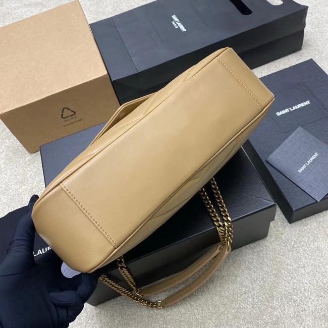 SAINT LAURENT LOULOU MEDIUM IN MATELASSE LAMBSKIN 801439 NATURAL TAN