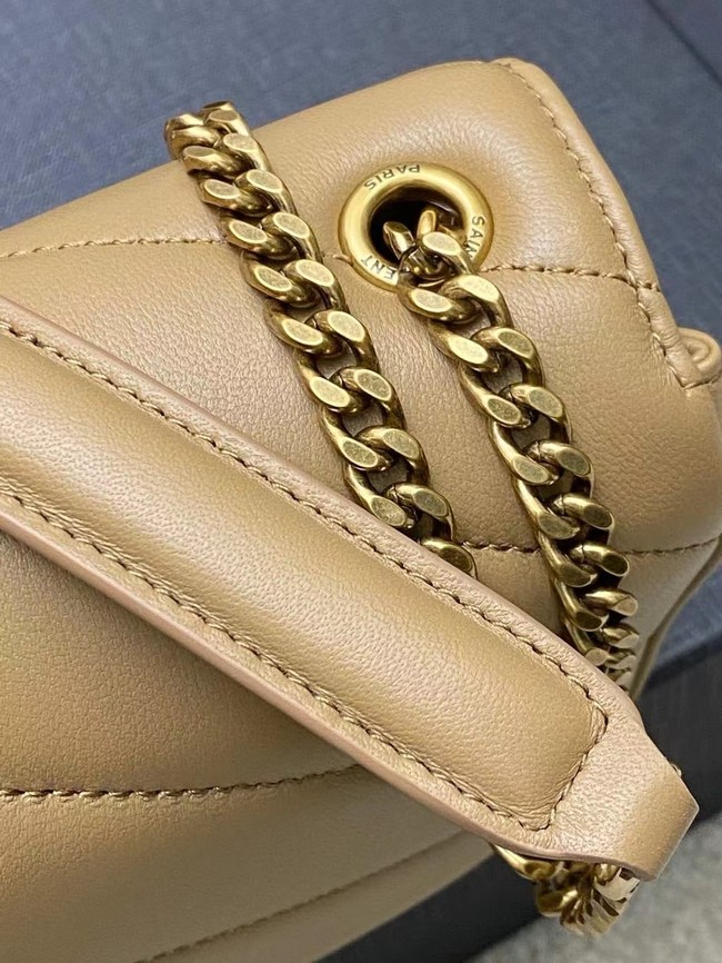 SAINT LAURENT LOULOU MINI IN LAMBSKIN 821749 NATURAL TAN