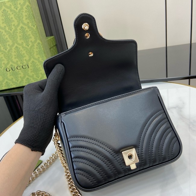 GUCCI GG MARMONT MINI TOP HANDLE BAG 811238 BLACK