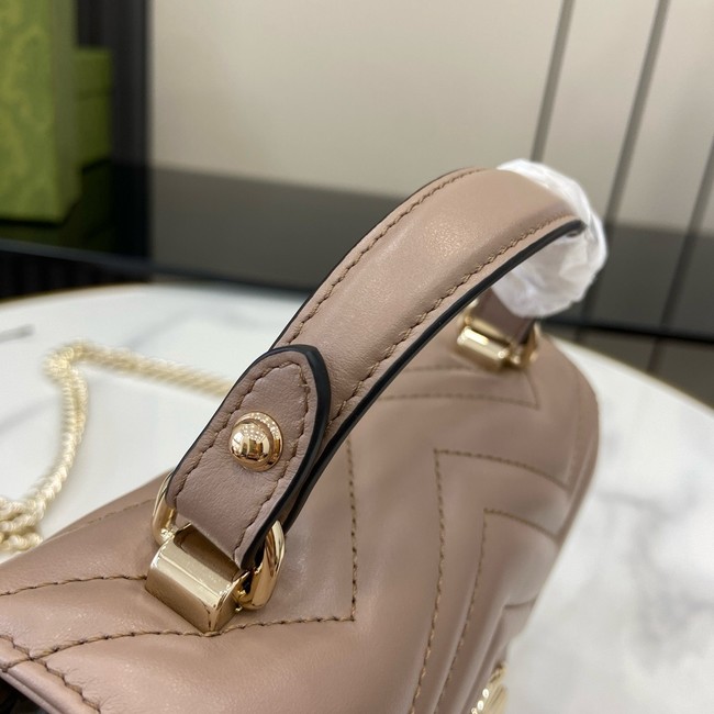GUCCI GG MARMONT MINI TOP HANDLE BAG 811238 DARK PINK