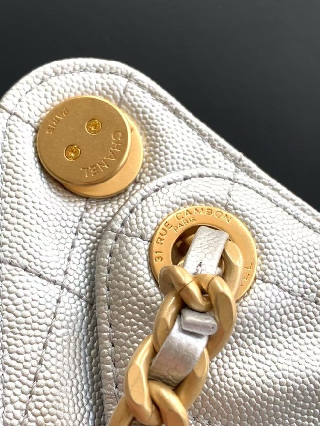 CHANEL 25 SMALL HANDBAG AS5293 Silvery