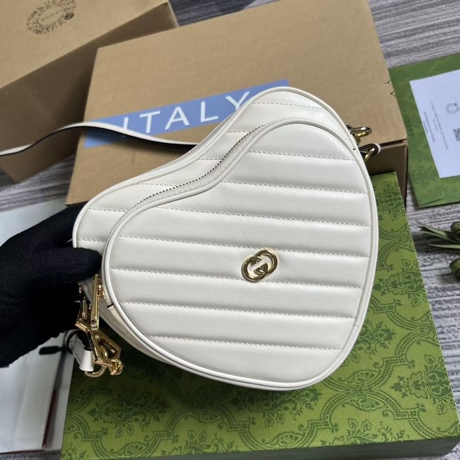 GUCCI GG MARMONT SMALL SHOULDER BAG 751628 WHITE