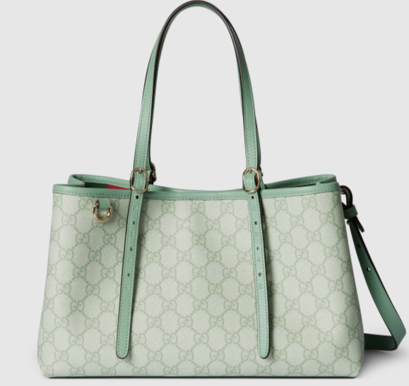 GUCCI GG EMBLEM MEDIUM TOTE BAG 815214 Sage green
